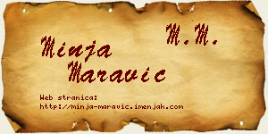 Minja Maravić vizit kartica
